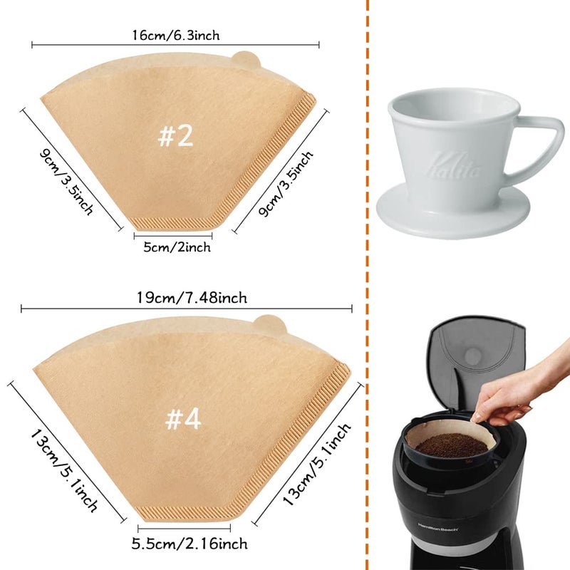 YQL #4 Cone Coffee Filters for Ninja Coffee Maker, 200 Count Coffee Filters 4 Disposable Coffee Filters Fit for for Ninja DualBrew Pro Ninja Coffee Bar Brewer - Image 3